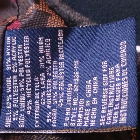 Green With Envy Womans Wool Blend Peacot Gray Sz Large Pockets Buttons - Picture 14 of 15